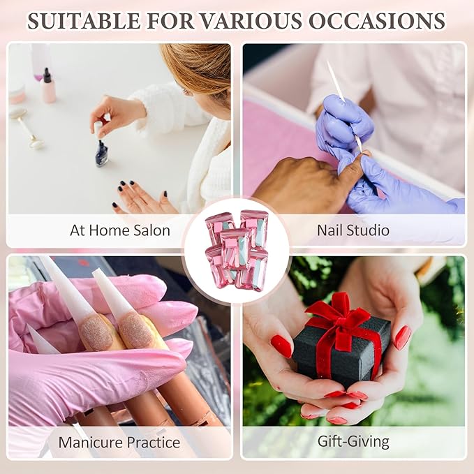 10 Sets Disposable Manicure Prep Kit for Travel Home, Portable Basics 5 in 1 Nail Salon Pedicure Kit, Professional Nail Tool Supplies, Nail File, Mini Buffer, Wood Stick & Handle Grip Brush