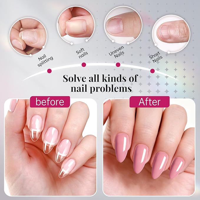 krofaue Short Almond Nails Tips 240Pcs 12 Sizes- Soft Gel Clear No Crease Pre-shape Oval Artificial Acrylic False Full Cover Press on Nails for Extension Home DIY Art