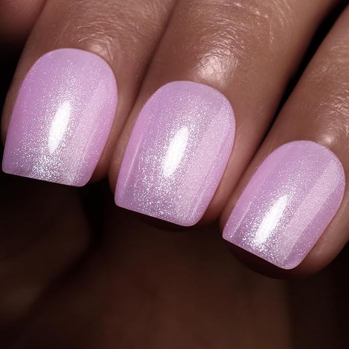 Pearl Gel Nail Polish, Light Pink Shimmer Shell Nail Gel Polish Sparkle Glitter Spring Summer Nail Polish Mermaid Pearlescent Gel Polish Soak Off Led UV Manicure 15ML