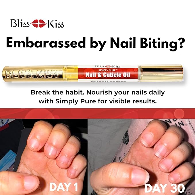 Bliss Kiss Nail Travel Manicure Kit - Great Gift Idea - Easy carry, to-go case to care for your nails, skin, and lips - Hydrating Nail and Cuticle Oil, Lotion Stick, Crystal Nail File, Lip Balm