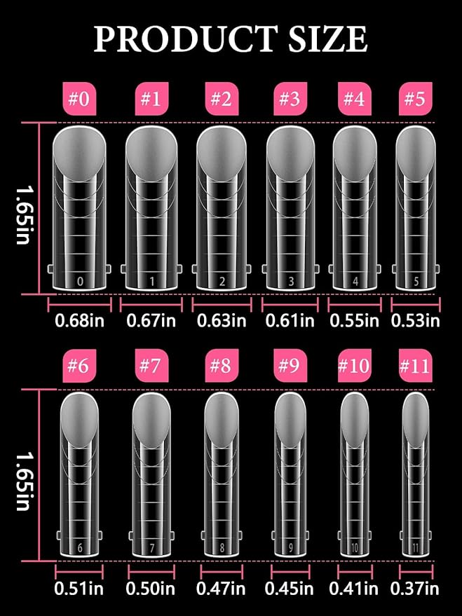 EBANKU Poly Gel Toenail Kit, Toe Dual Nail Forms Reusable Poly Gel Nail Kit for Toe Nail Extension Gel Press on Toe Nail Tips Poly Gel Toenail Forms for Women Pedicure Tools, 120PCS, 12 Sizes