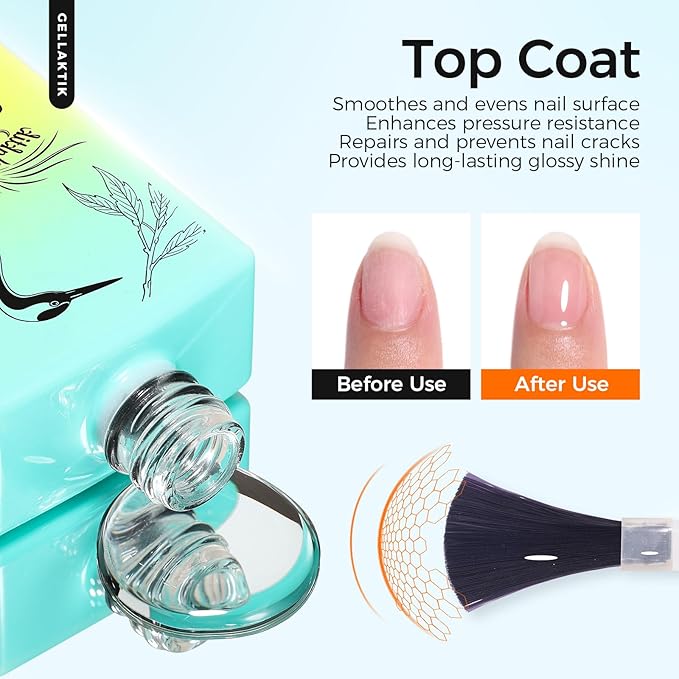 Blooming Gel Nail Kit, 2PCS 18ML No Wipe Top Coat Spreading Gel for Easy Marble Watercolor and Print Nail Painting Effect, Long-Lasting UV/LED, DIY Manicure Gifts for Women Girls
