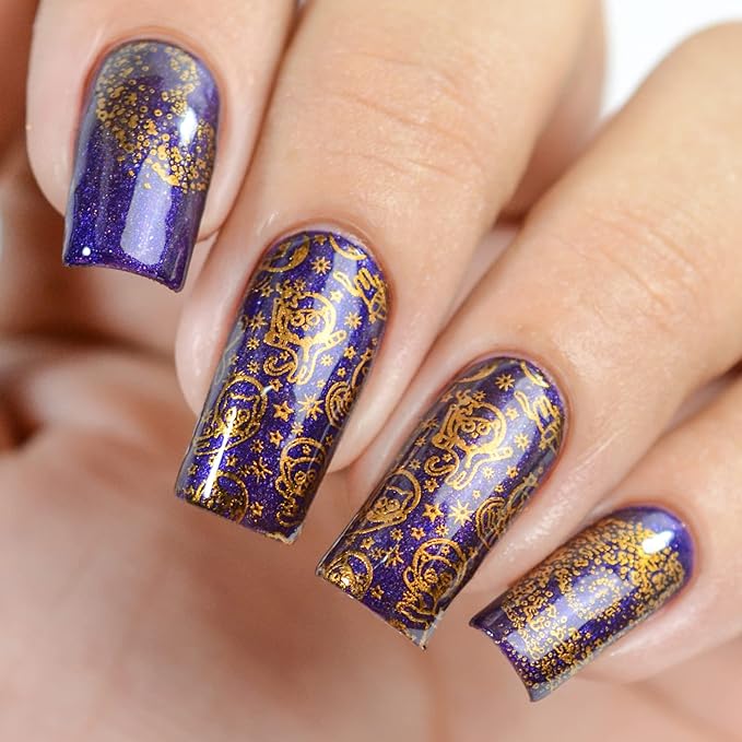 Whats Up Nails - B068 Totally Spaced Out Stamping Plate for Nail Art Design