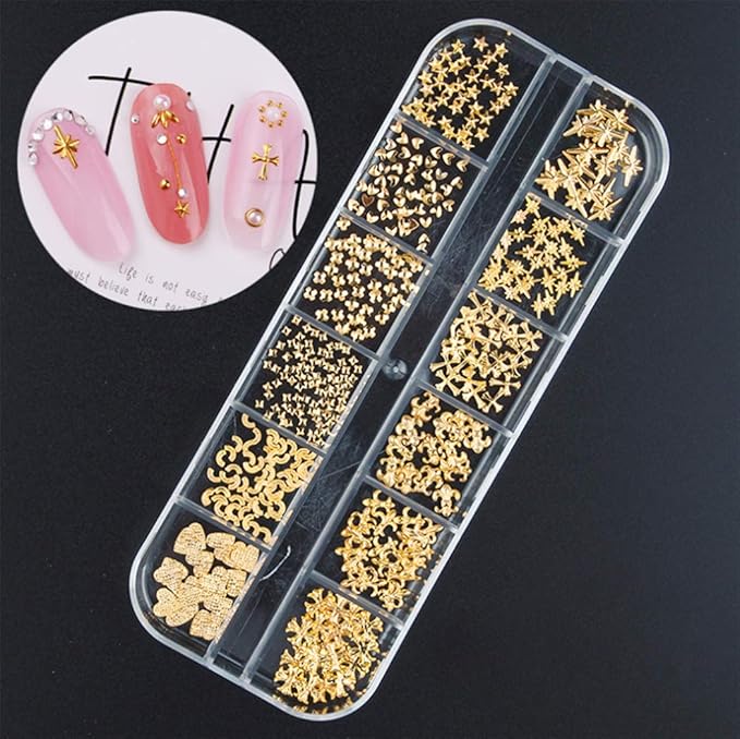 3000 Pieces(5 Boxes) Nail Art Rhinestone Set Nail Ornaments Style 1