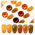 JODSONE 6 Colors Gel Nail Polish Set Fall Collection Jelly Effect Soak Off Need U V LED Gel Polish Set Autumn Mauve Brown RedSalon-Quality DlY Home Manicure