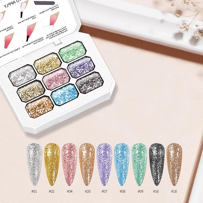 AIJIMEI Ombre Gel, Gradient Painting Gel, Ombre Gel Nail Polish, Including 100 Nail Sponges And Grabbing Pen Suitable For Salons And Family DIY (B0)