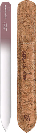 GERMANIKURE Glass Nail File in Cork Sleeve - Self Care is Sacred - Professional Crystal Nail File for Natural Nails - Ideal Manicure & Pedicure Tool for Smooth, Easy Shaping - Nail Care Gift