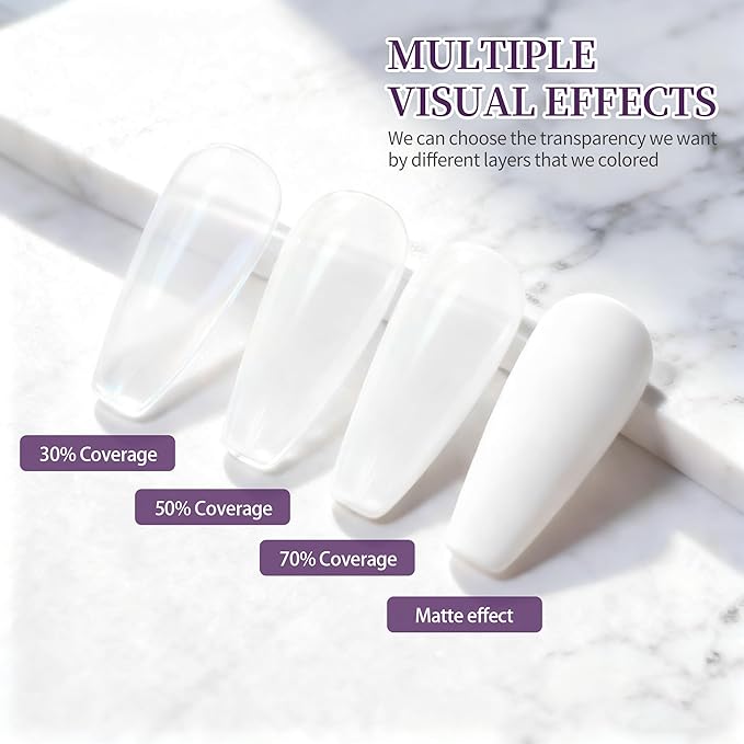 Artdone Milky White Gel Nail Polish Jelly Hema-free For All Seasons Neutral Soak Off LED Lamp Needed For Manicure Nail Art