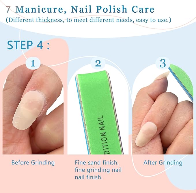 6-Pack All-in-One Nail Buffer - Effortlessly Create Smooth and Shiny Nails