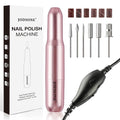 JODSONE Electric USB Nail Drill for Acrylic and Gel 14000RPM Portable Nail File Efile Set with Nail Drill Bits Sanding Bands Pink