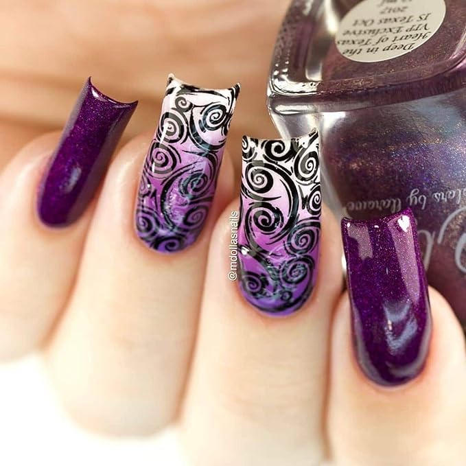 Whats Up Nails - B046 Petal to the Metal Stamping Plate for Nail Art Design