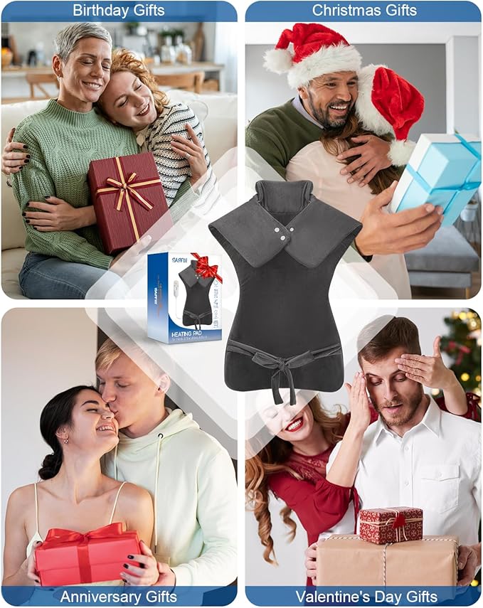 Heating Pad for Neck and and Shoulders and Back, Valentines Day Gifts for Her Him, Large Electric Heated Pad for Full Body, Birthday Gifts for Women Men Mom Dad Wife Husband Girlfriend Boyfriend