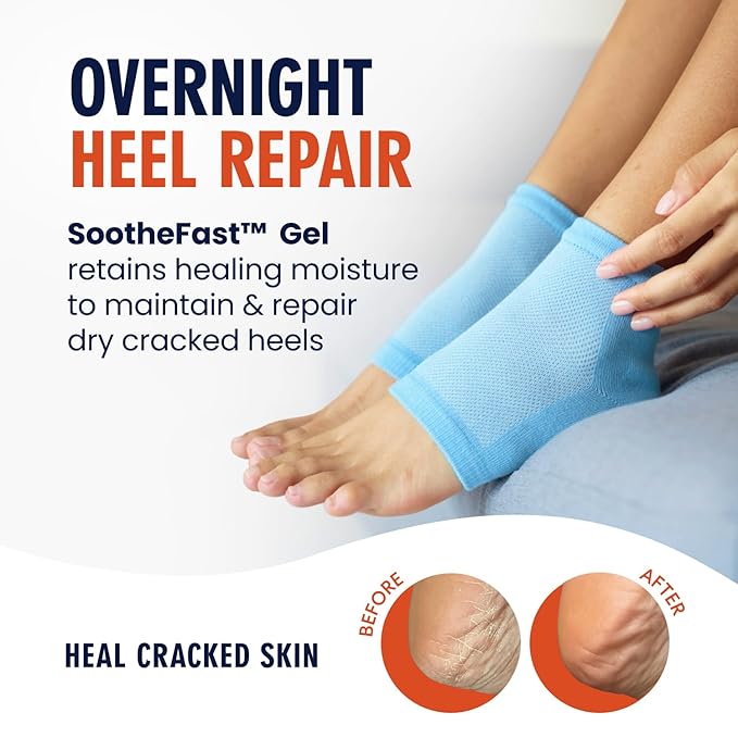 Dr. Frederick's Original Moisturizing Heel Socks for Dry Cracked Heels Treatment - 6 Pairs - Infused with Naturally Nourishing Oils and Butters - Valentines Day Gifts for Her & Him - Power Pack