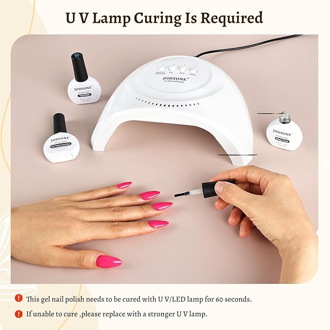 JODSONE 3Pcs 10ml Top and Base Coat Gel Nail Remover Set Gel Nail Remover for Quick and Easy at Home Removal U V Light Curing Required