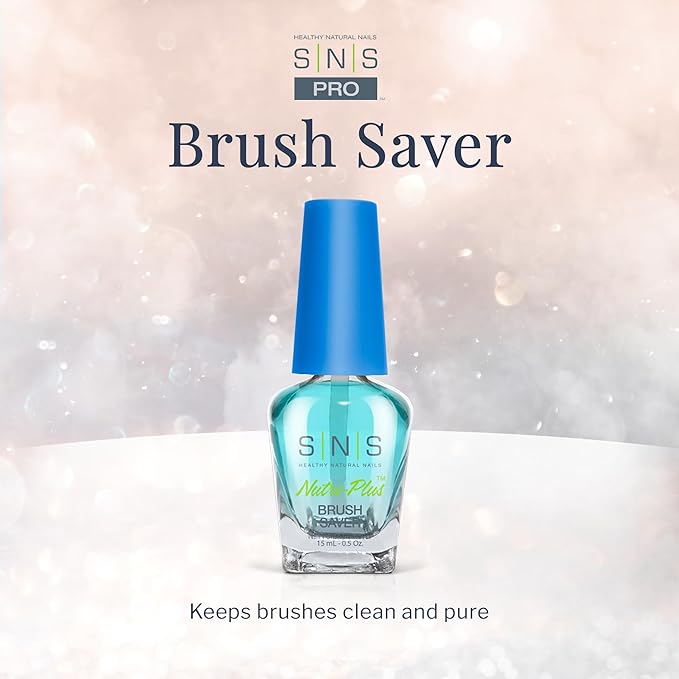 SNS Nail Polish Remover for Nail Dip Powder, Brush Saver - Maintains Soft & Clean Brushes Between Applications - Helps Restore Hardened Brush Bristles - 0.5 Oz