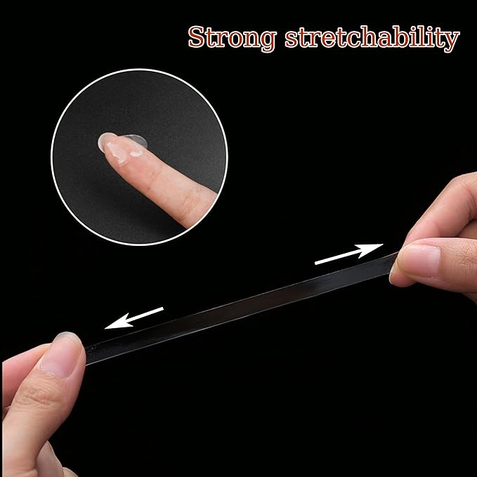 12 Sheets Double Sided Nail Tape for Press on Nails, Clear Adhesive Mounting Tapes for Nail Packaging Nail Design Salon Supplies Colors Designs Showcase (Red)