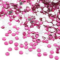 John Bead 2000 Pieces 4mm (SS16), Fuchsia, Acrylic Round Flat Back Rhinestones for Jewelry Making, DIY Crafts, Nail Art, Face Makeup, Clothes