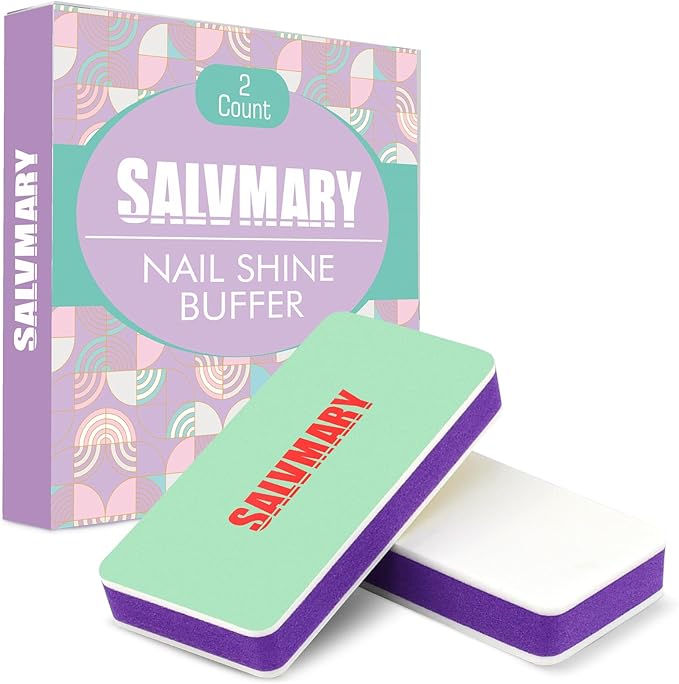 Nail Shiner Buffer Blocks - 2 Sided Shining Nail Polisher Sponge Buffing Block File 400/3000 Grit Manicure Nail Art Tools 2Pcs