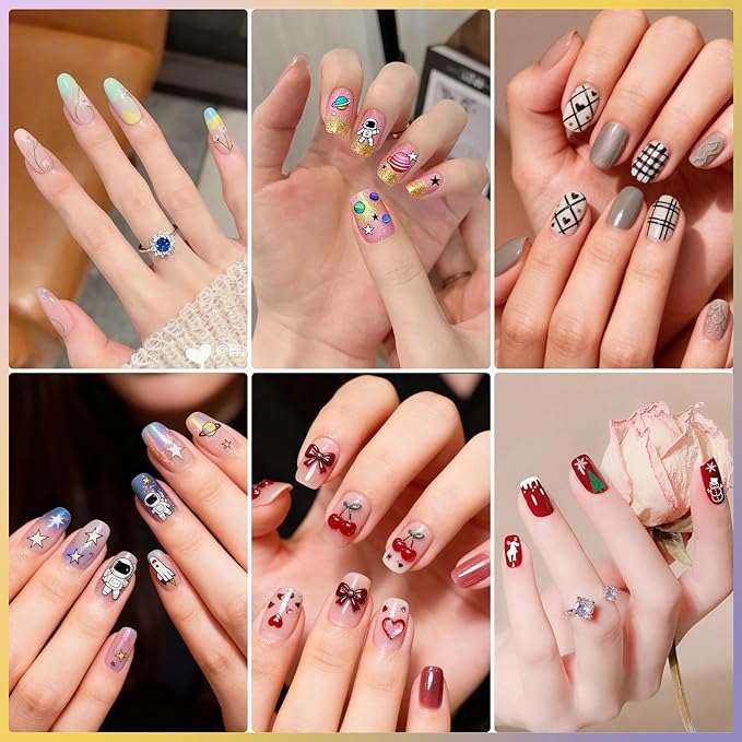 Biutee Nail Stamping Plate Set 12PCS Nail Art Stamp Plates 8PCS Stamping Nail Gel Polish, Nail Stamper and Scraper, Butterfly Leaves Bow Design Nail Stamping Kit with Storage Bag