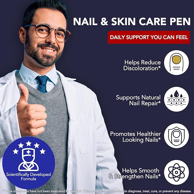 Toenail Fungus Treatment Extra Strength, Nail Fungus Pen, 25% Undecylenic Acid with added Tea Tree Oil, Jojoba, Clove Bud Oils & Aloe, Fast-Acting Solution for Toe & Fingernail Fungi, 5PCS