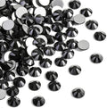 Beadsland 2880pcs Flat Back Crystal Rhinestones Round Gems for Nail Art and Craft Glue Fix, Jet Hematite,SS10,2.7-2.9mm