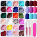 AddFavor Press on Nails Medium Square Fake Nails, 576pcs 24 Colors Square Press on Nails Full Cover Acrylic Nail Press ons, Matte False Nail Tips for Women Glue on Nail