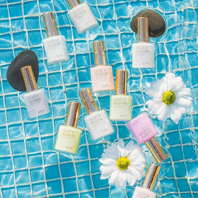 APRÉS Light and Shadow 40 Sheer Gel Couleur Nail Polish Collection, Set of 10 10ml (Summer - A Hot Moon, 10 pcs)