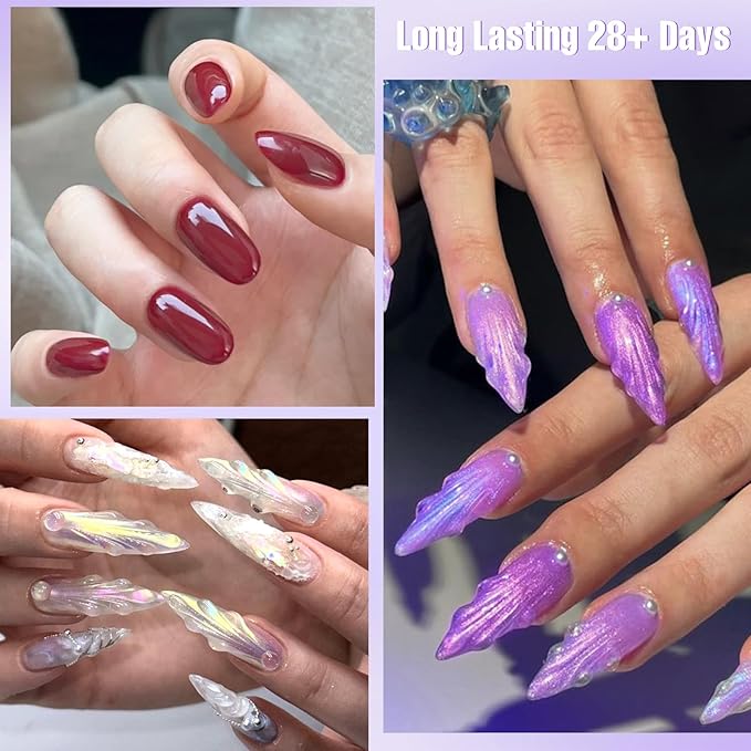 MTSSII 3D Sculpting Gel for Nail Art White Aurora Yellow Purple Non Sticky Hand Carving Extension Solid Builder Gel for Nails Red Brown Nail Polish