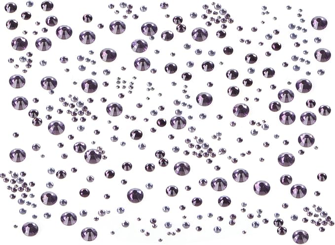 Bymitel 5000 Pieces 6 Mixed Sizes Glue Fix on Glass Rhinestones Round Crystal Gems Flatback for DIY Jewelry Making with one Picking Pen(6-Sizes 5000PCS, Tazanite)