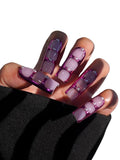 HAND-PAINTED White Press Ons Neon Small Press on Nails Long French Press on Nails Coffin Medium Short Nail art Fake Nail Art Kit with 7g Glue on Nails Handmade Almond Square Nails (TJ-7, Medium)