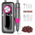 Nail Drill Electric Nail File Kit 45000 RPM Professional Efile Nail Set,Cordless Portable Rechargeable Acrylic Gel Nail Polish Remover Machine Pedicure Manicure Tool for Salon Home Gray
