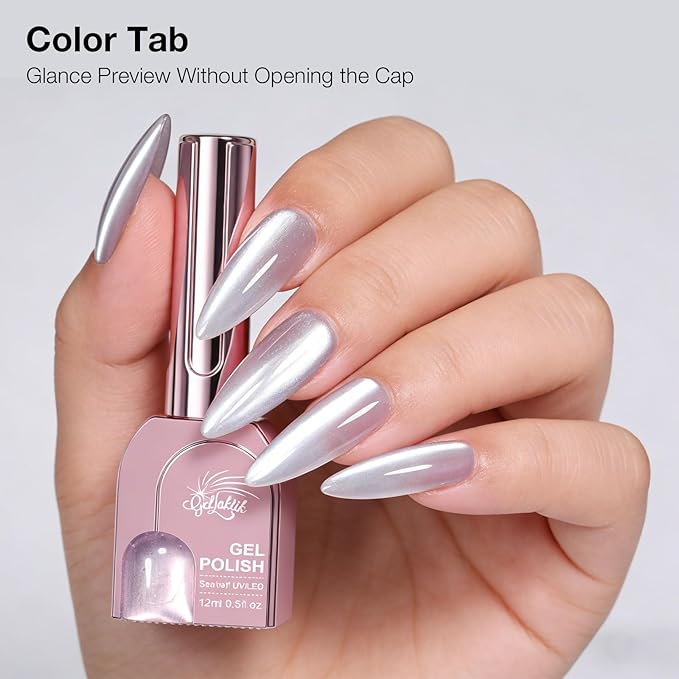 Cat Eye Gel Nail Polish Set, 6 Colors 12ML Glass Nail Polish Gel with Magnet, Soak Off UV LED for Home Salon Manicure Gift for Women