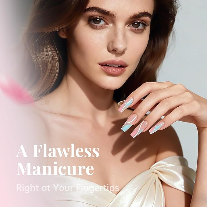 krofaue French Nail Tips - Acrylic Soft Gel False Tips 500PCS Half Cover Square Fake Nails for Women Half Matte French Tip Press on Nails 10 Sizes