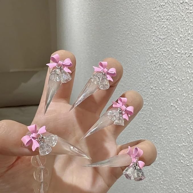 Halloween Press Claw on Nails Long Short Medium Curved Stiletto Handmade Gothic Design Horror Vampire False Nails Dragon Cat Claw Press on Nails Glossy Glue on Nail Thick Acrylic False Nails