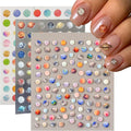 3 Sheets Jelly Planet Series Nail Stickers 5D Embossed Nail Stickers for Nail Art Space Nail Decals with Earth Moon Saturn Designs 3D Nail Art Sticker Cute DIY Self-Adhesive Supplies