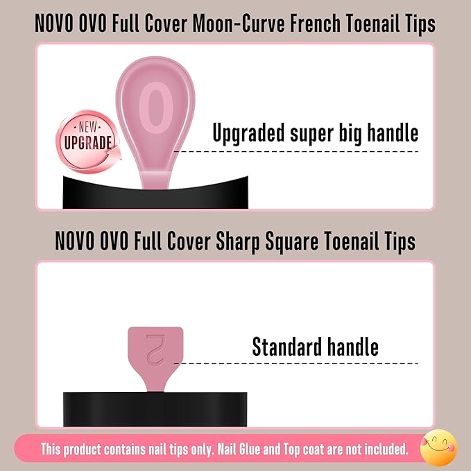 NOVO OVO Halloween Black French Tip Short Toe Nail Tips Press on with Moon Curve, BERRY PINK Thick Sharp Square Toenail Extension, Soft Gel False Nail Kit, Need Glue Builder Gel x 15 Sizes 240 pcs