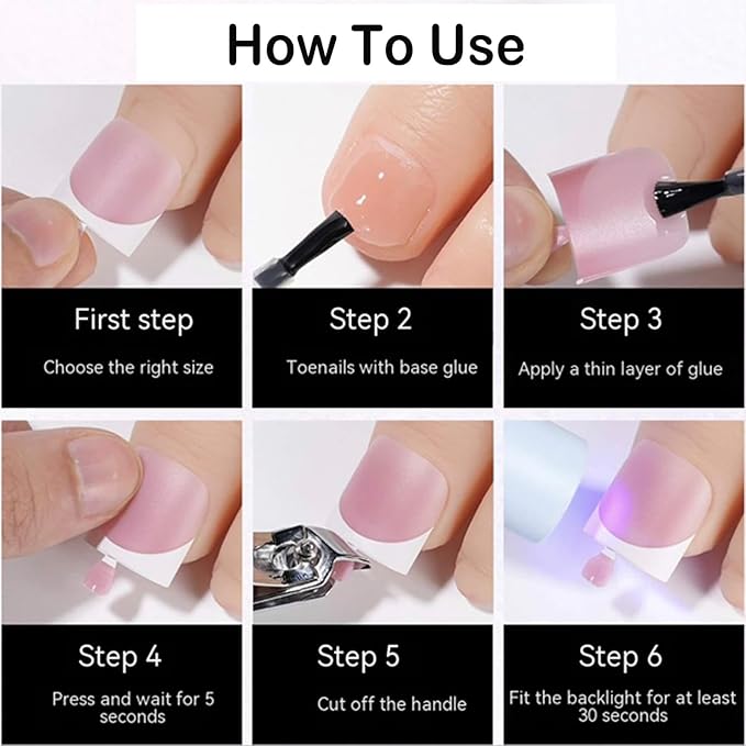 Toe Nail Press Ons Toenails, French Tip Toe Press On Nails,180 Pcs Square Toe Nail Tips,Toe Nails Press On Toenails For Women, Thick Fake Toenails,Valentines Gifts for Women 15 Sizes