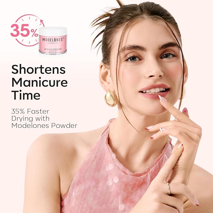 Modelones Acrylic Powder, 4.23oz Upgraded Cover Pink Nail Acrylic Powder for Nail Art 3D Carving French Nails Extensions, Non-Yellowing, Valentines Day Gifts for Women