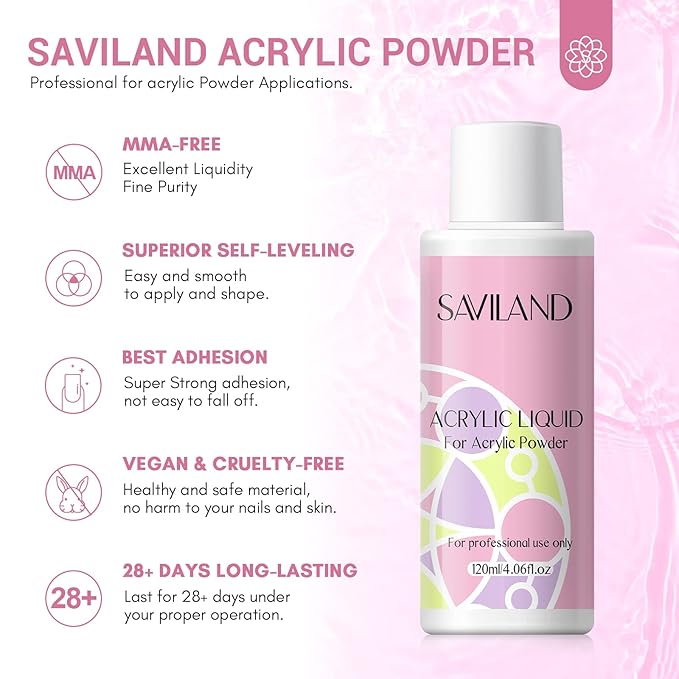 SAVILAND Acrylic Nail Kit with Nail Forms