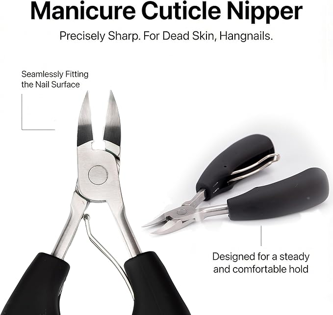 Xixter 7-Piece Heavy Duty Toenail Clippers for Thick Nails & Seniors, Professional Ingrown Toenail Removal Kit with Long Handle Nipper, Precision Toe Nail Clipper Set for Men & Podiatry Tools
