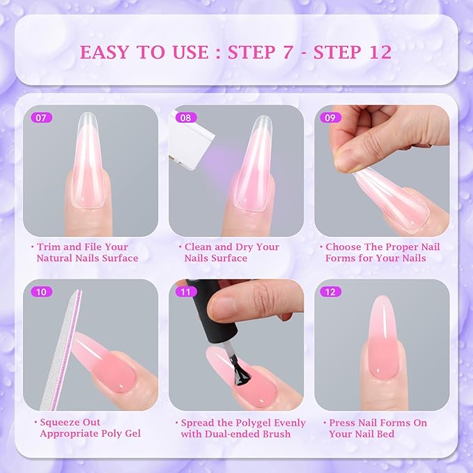 outopen 150pcs Long Straight Stiletto Dual Nail Forms Clear Full Cover Nail Extension Art Mold with Scale Reusable Nail Forms for Polygel Acrylic Extension Beginners DIY Manicure, 15 Sizes