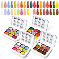 Gradient Painting Gel Set, 9*Plates Ombre Gel Nail Polish Pigment Pat Nails,Long-lasting Silky Texture Highly Saturated French Manicure Soak of UV/Led Home Salon DIY Nail Art A7+A8+X+J
