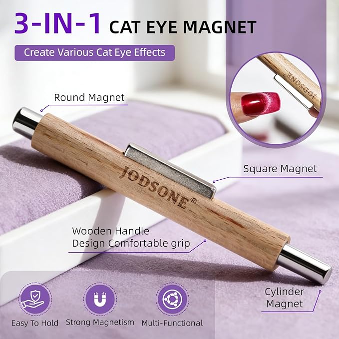 JODSONE 20 Colors Cat Eye Gel Nail Polish Kit with Base Coat Top Coat Magnet for at Home DIY Nail Art