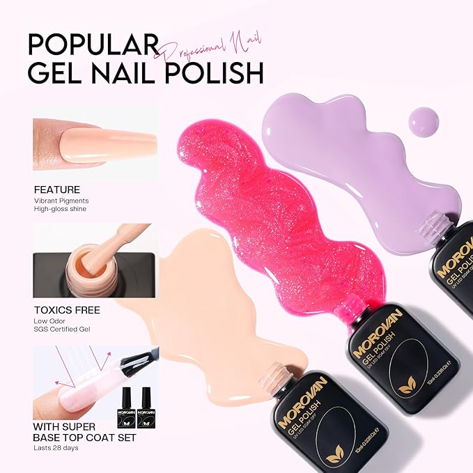 Morovan Acrylic Nail Kit with Everything: Beginners Professional Nail Kit Set for Starter Acrylic Nail with Drill Nail Christmas