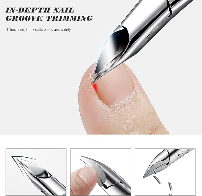 FVION Toenail Clippers, Professional Thick & Ingrown Toe Nail Clippers for Men & Seniors, Velvet-Soft Handle Toenail Cutter/Colorful Nail Clippers, High Grade Stainless Steel
