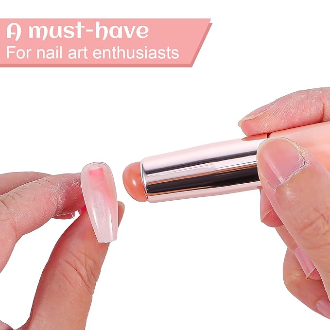 4Pcs Silicone Nail Tools Nail Art Brushes Soft Silicone Stamping Manicure Tool Reusable Nails Powder Applicator Brush Soft Head Stamper Pen for Ombre Chrome French Gradient Painting Lipstick Concealer