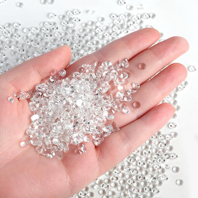 Beadsland Flatback Rhinestones Bulk,14400PCS Crystal Rhinestones for Nails Crafts Clothes DIY Decoration, Transparent, SS20, 4.6-4.8mm