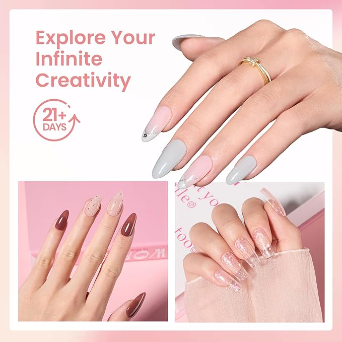 Beetles Dip Powder Nail Kit, 20 Colors Brown Nude Pink Purple Gray Clear Glitter Nail Dipping Powder with Electric Nail Drill and Dip Powder Liquid Set for Nail Art Manicure Peach Brownie Collection