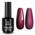 beetles Burgundy Glitter Gel Polish - Cherry Mocha Red Wine Color Gel, 15ML Polish Soak Off UV LED Nail Art Starter Manicure Salon DIY at Home