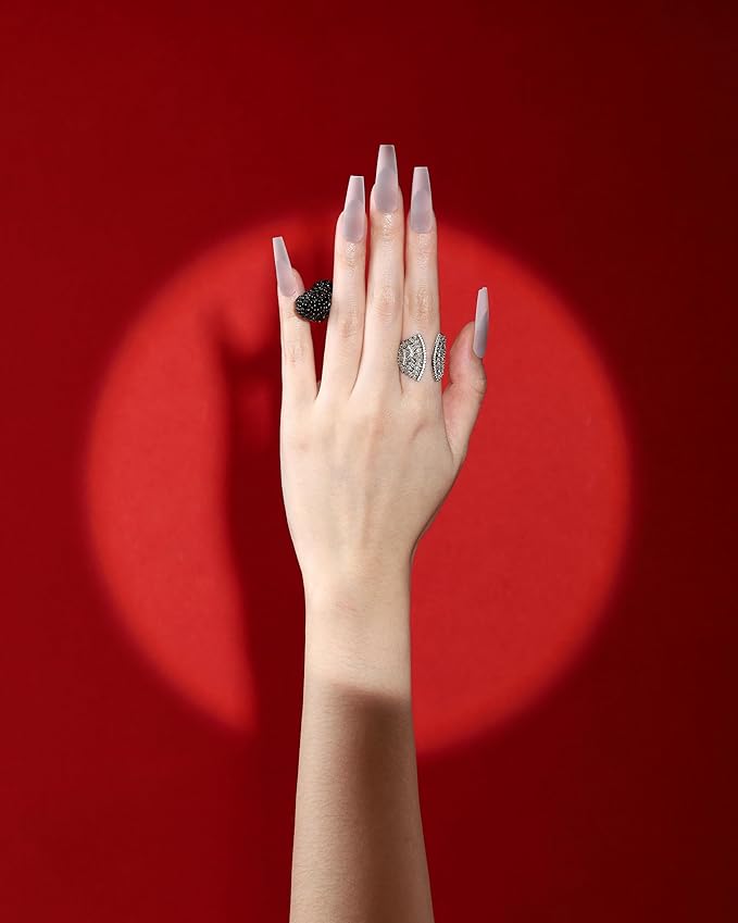 Max’s Press-On Nails 2Tone Collection | 32-Piece Nail Kit including both Glue & Adhesive (Textured Matte Pink Lavender)